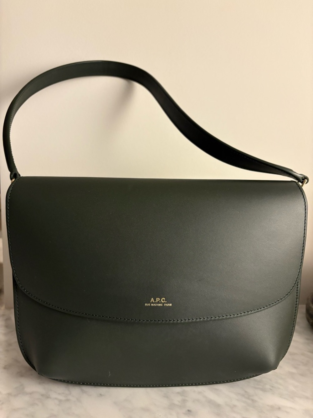 A.P.C. Sarah Shoulder Bag in Forest Green